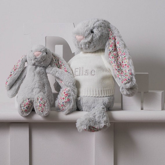 jellycat silver blossom bunny