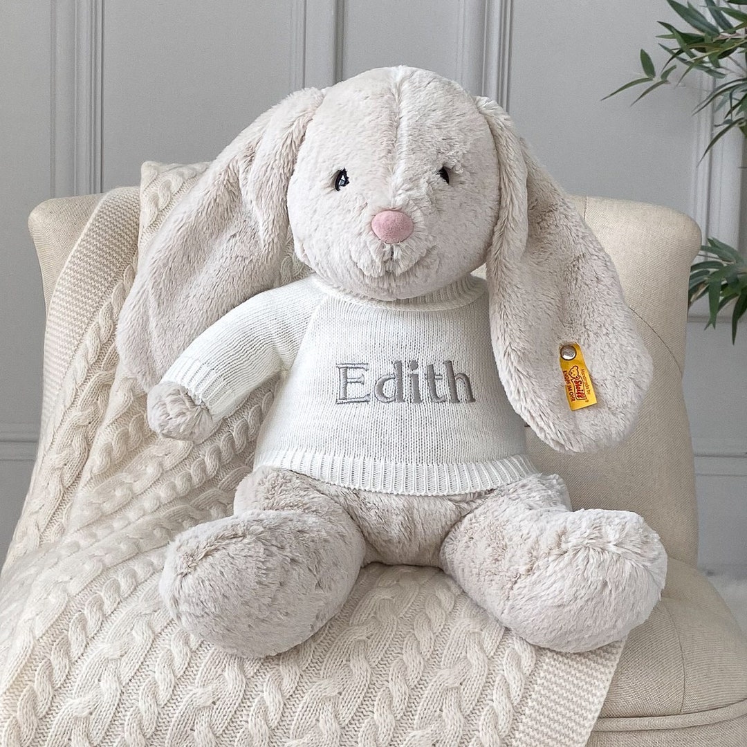 Large Steiff Rabbit Personalised Steiff Hoppie Rabbit Large Soft Toy - Etsy
