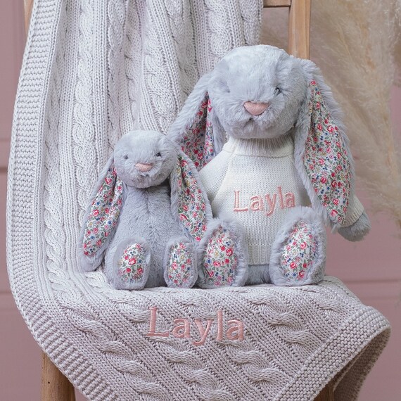 Personalised rabbit blanket deals