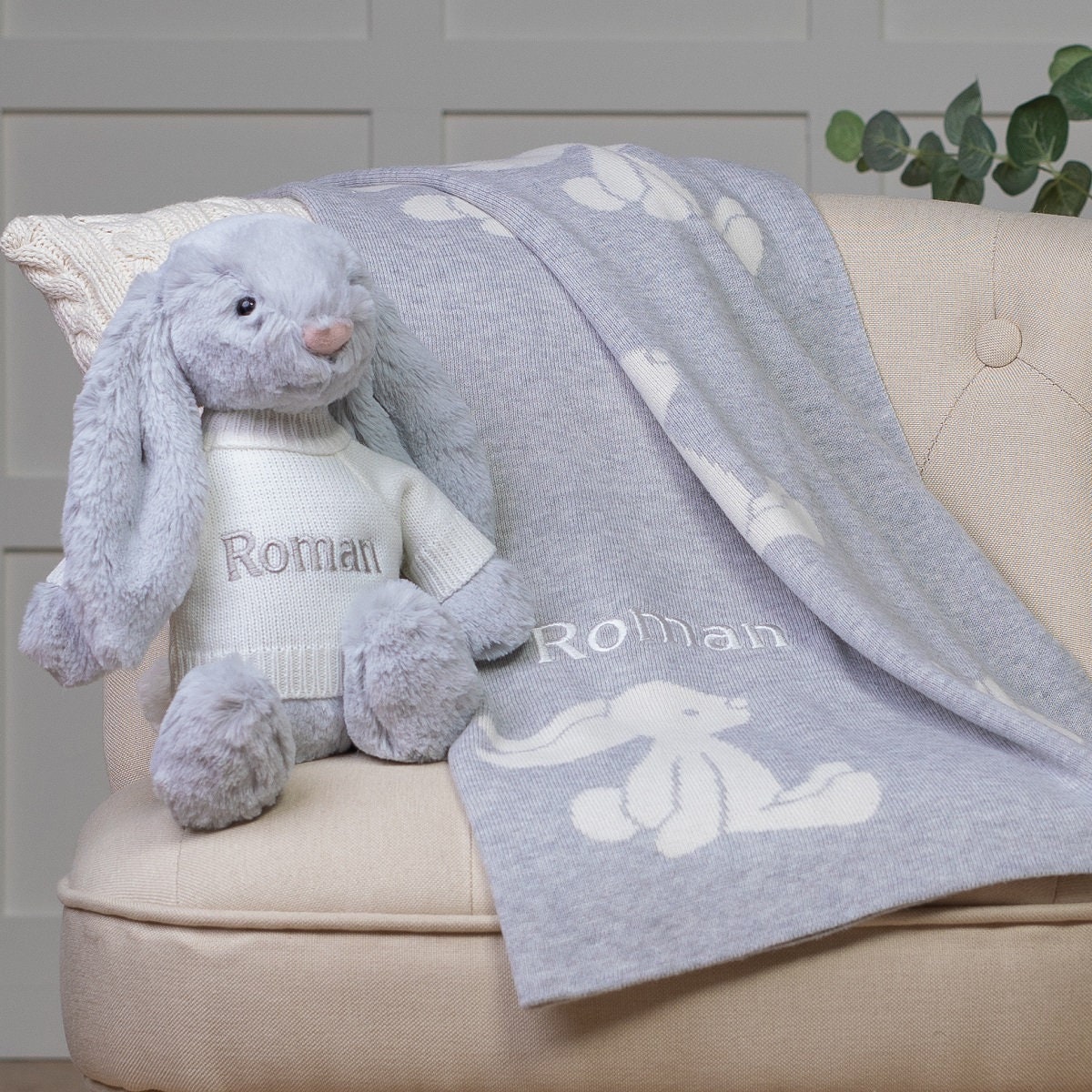 personalised jellycat bunny comforter