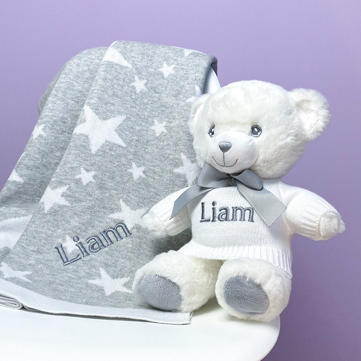 Personalised teddy blanket hotsell