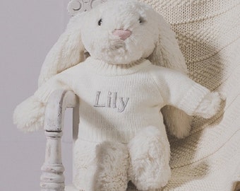 Personalised Jellycat Cream Bashful Bunny