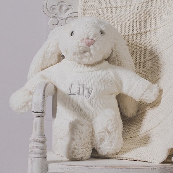 Personalised Jellycat Cream Bashful Bunny