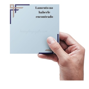 Spanish Sorry I missed You Sticky Notes for the Field Ministry of Jehovah&#39;s Witnesses For Men/Male JW Publisher Servie Supplies