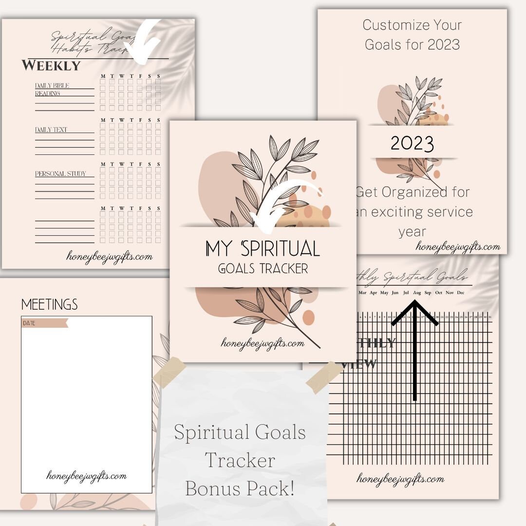 2023 Spiritual Goals JW Habit Tracker Bonus Pack/for JW Etsy