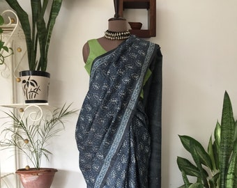 Indigo saree,Sari,Saree,Silk Saree,Sublime saree,Handcrafted Saree,Imperial saree,Indian saree,Handloom saree,tussar saree,eco friendly sari