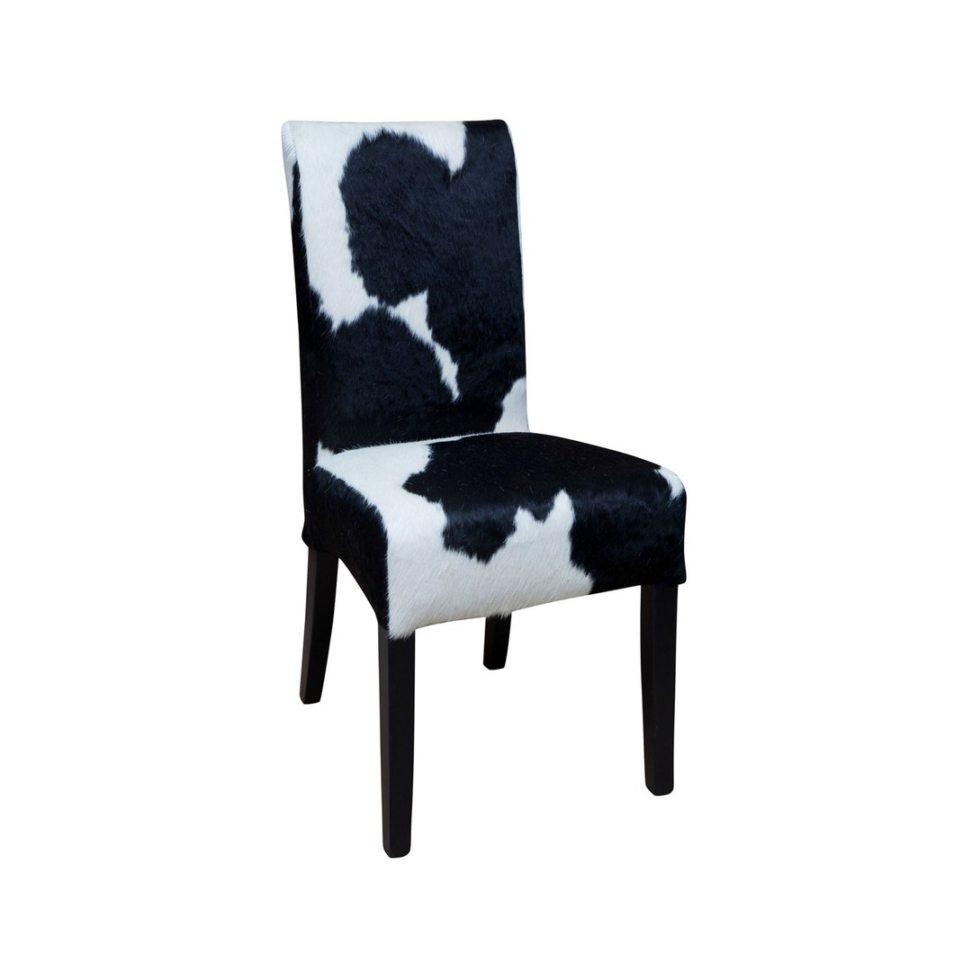 Black and White Cowhide Dining Chair KEN04722 Etsy UK