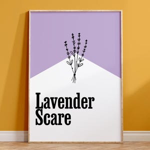 Lavendel schrikken kunstprint | Vintage poster met queer | Prints en cadeaus voor lesbiennes, sapphisten, transgenders, homo&#39;s en queers!