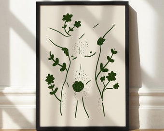 The Divine Trans Masculine Art Print | Poster celebrating the transmasc body | Home decor and gifting for transmen, transmasc & queer folks!