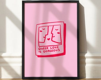 Queer Love Polaroid Art Print | Queer, LGBTQ+ Home Decor