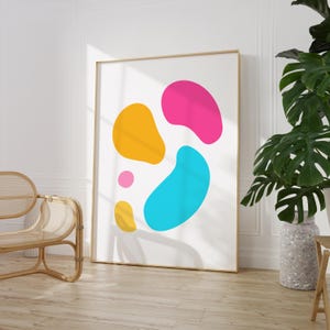 Dezentes Pansexual Pride Abstraktes Poster, queer Wandkunst, LGBTQ Pride Dekoration Geschenk, bi queer lesbisches trans Pan Poster