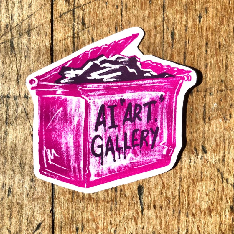Anti AI Sticker Bundle | Handmade, absolutely no artificial intelligence, sticker pack | Gifts for artists and art lovers! image 3