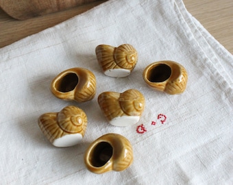 12 godets à escargots en terre cuite vernissée/Cuisson au four/Coquilles céramique - België