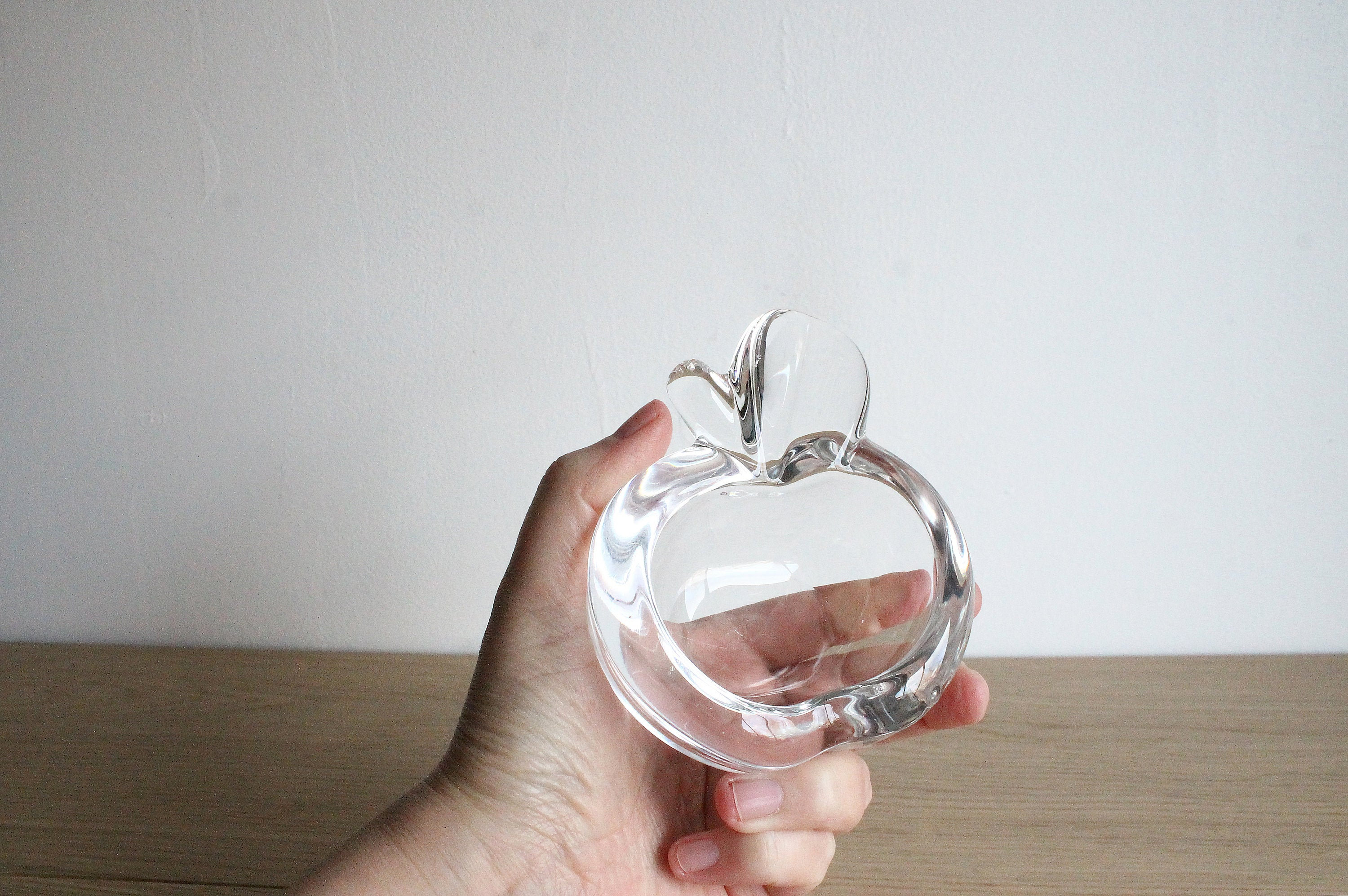 French vintage 1970s apple crystal glass ashtray or small Etsy