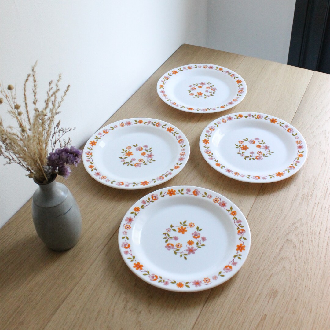 4 ramequins ARCOPAL vintage décor floral neufs - eBay