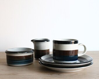 Vintage Arabia Kaira Coffee Cup, Saucer, Creamer, or Sugar Bowl - 1970s Replacement