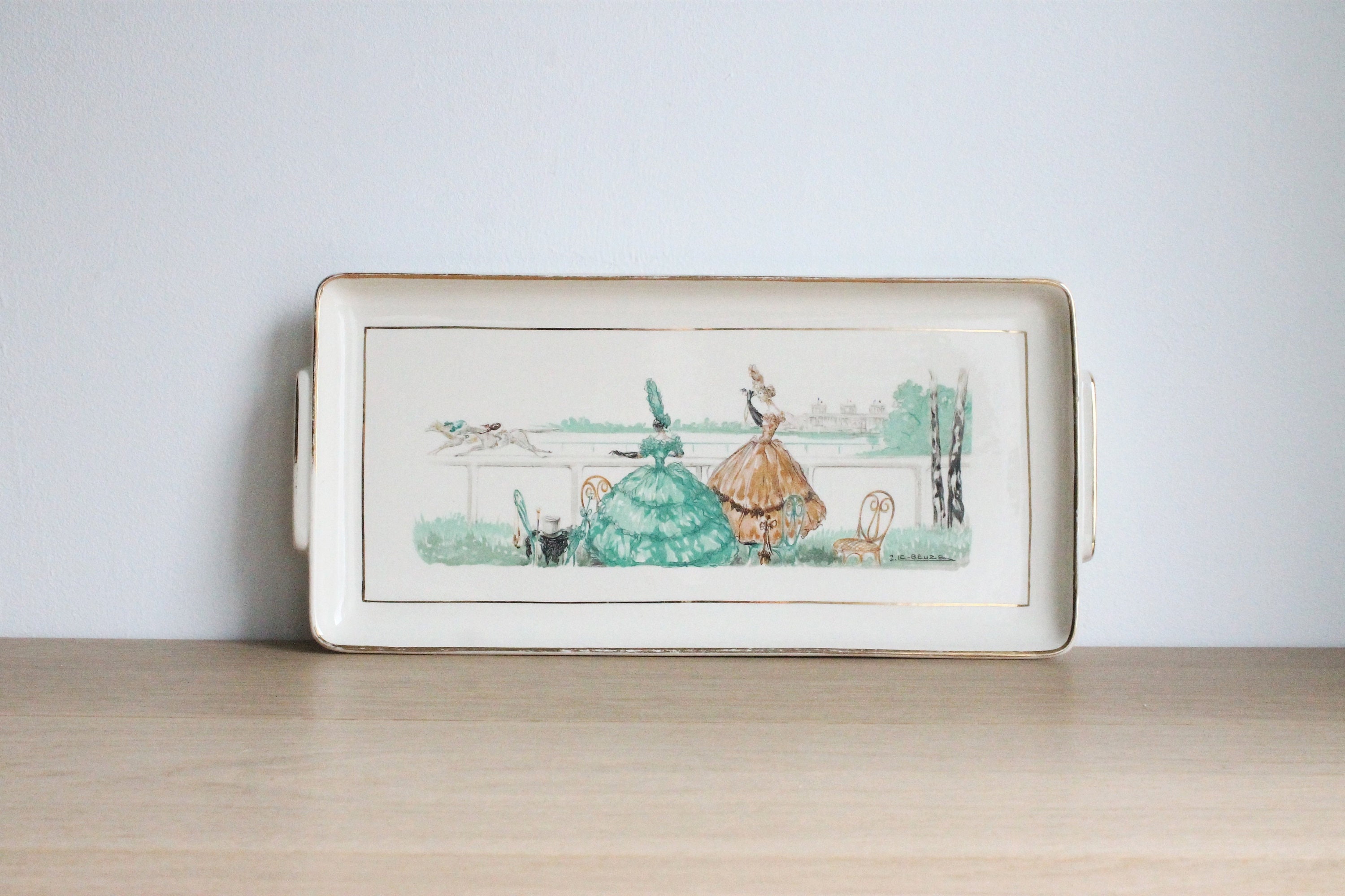 Assiette de Service Rectangulaire Robj Parisée Parisienne Vintage Par Villeroy & Boch - en Bon État 