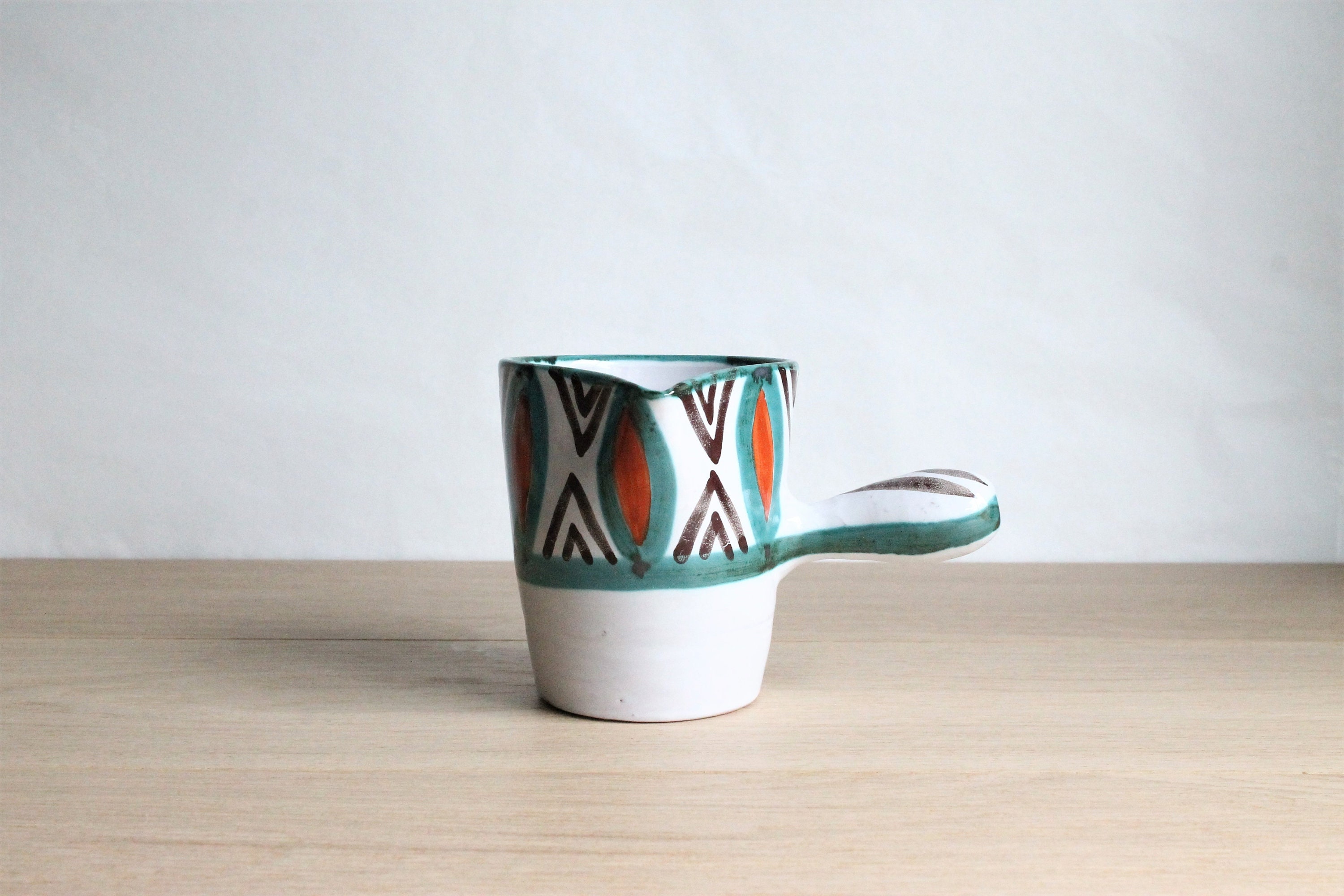 Français Vintage Des Années 60 Antoine Fazio Crémeux de Poterie Faits à La Main ou Petit Pichet, Val