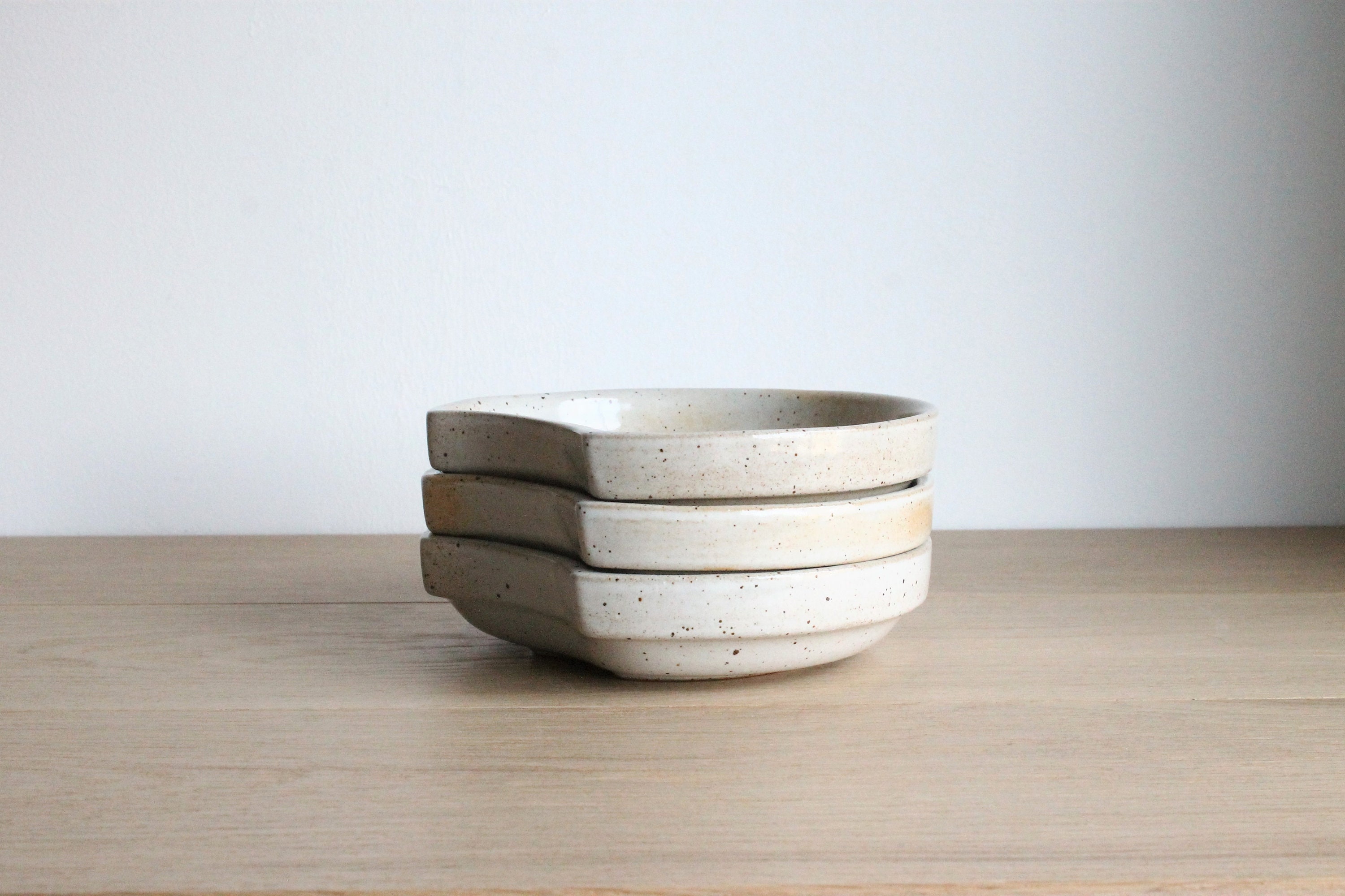 Lot de Poteries en Grès Vintage 3 Français Années 70 Servant Des Plats ou Plateaux d'apéritifs Par G