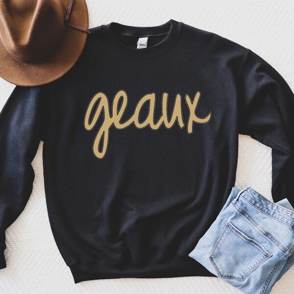 Geaux saints sweatshirt for women; New Orleans saints sweatshirt; game day sweatshirt; saints sweatshirt; New Orleans; Louisiana;saints girl