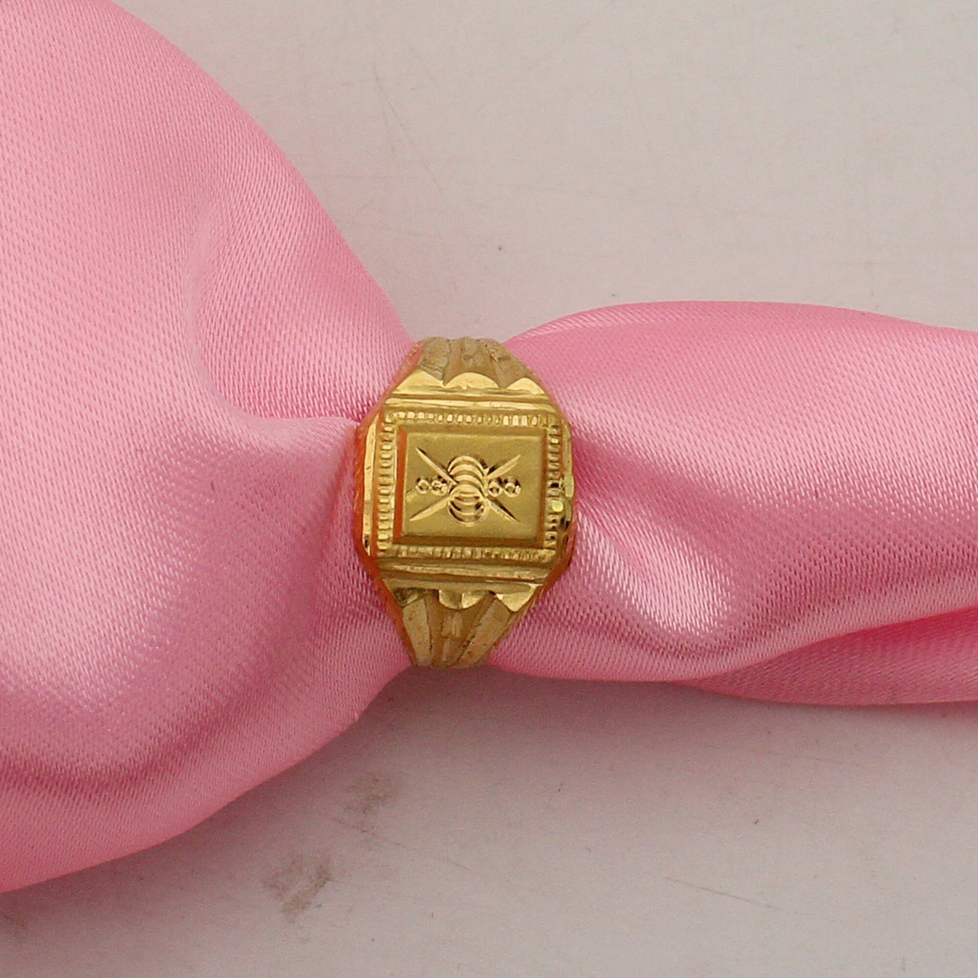 Jewelry birthday Ring 22k Yellow Gold Ring anniversary gift Etsy