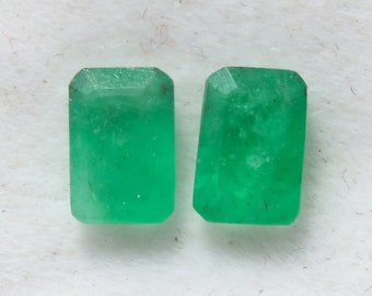 5 MM 1.00Carat Certified Natural Emerald Round Pair Cut Gemstone for jewellery making