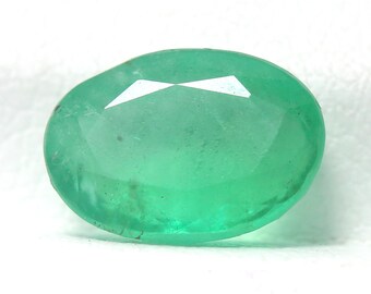 Natural Emerald, Certified Emerald, Faceted Emerald, Loose Emerald, Emerald Gemstone, Oval Emerald, Loose Gemstone, 8x5.5x4 MM