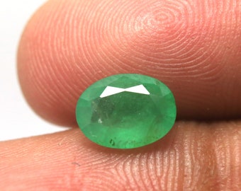 Natural Emerald, Certified Emerald, Faceted Emerald, Loose Emerald, Emerald Gemstone, Oval Emerald, Loose Gemstone, 8x6x4 MM