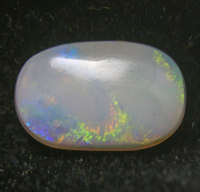 Natural Australian Opal Cabochon Gemstone 1.95 Ct Opal Ring Size Multi Fire Loose Gemstone Australian Opal October Birthstone 11x7x2 mm