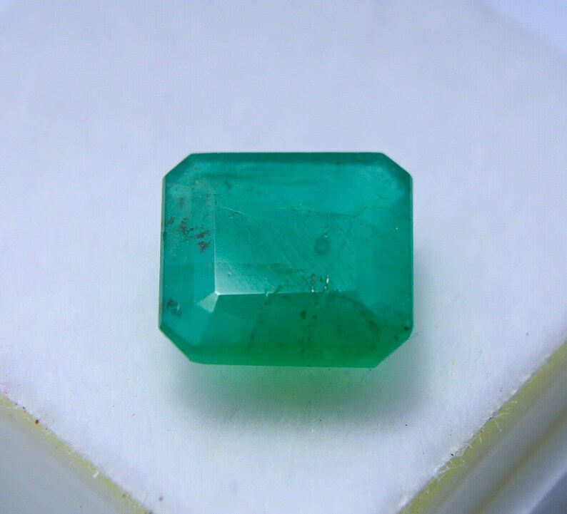 Natural Emerald Ring Size Gemstone Zambian Emerald Faceted Octagon Shape Gemstone Emerald Loose May Birthstone 2.65 Ct 9x8x3 MM