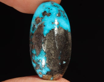21.66 Ct Certified Natural Persian Turquoise Oval Cabochon Loose Gemstone