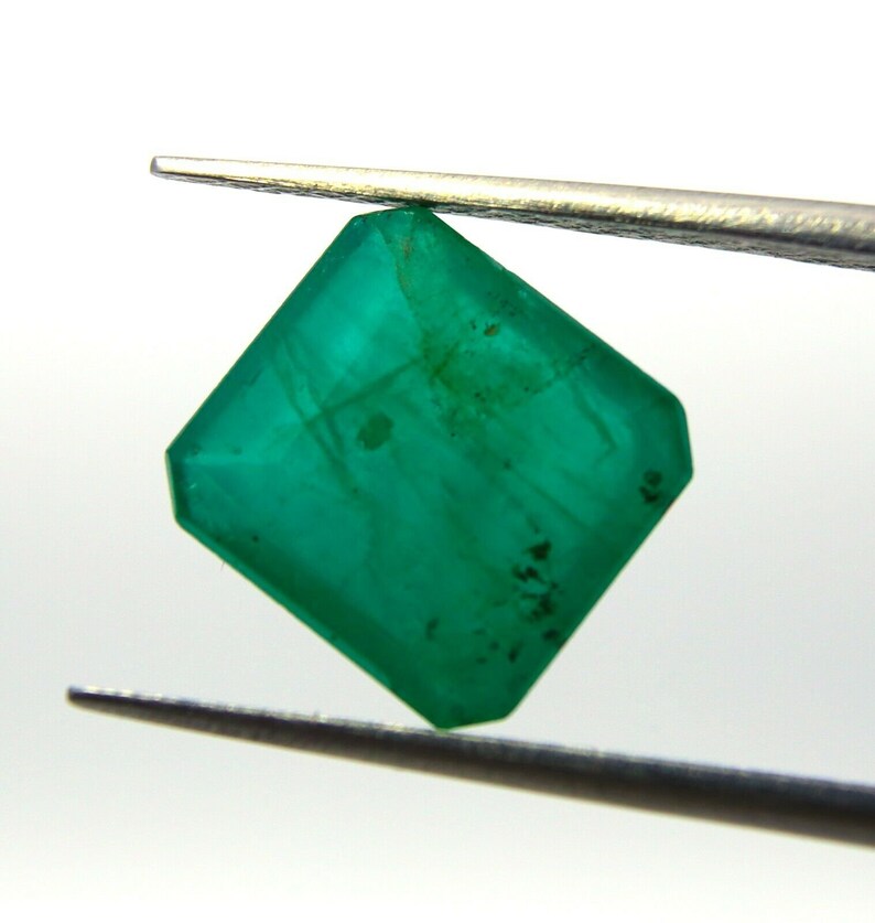 Natural Emerald Ring Size Gemstone Zambian Emerald Faceted Octagon Shape Gemstone Emerald Loose May Birthstone 2.65 Ct 9x8x3 MM