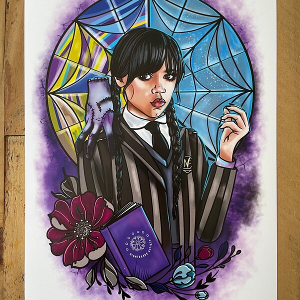 Wednesday Adams A4 Heavyweight paper Print