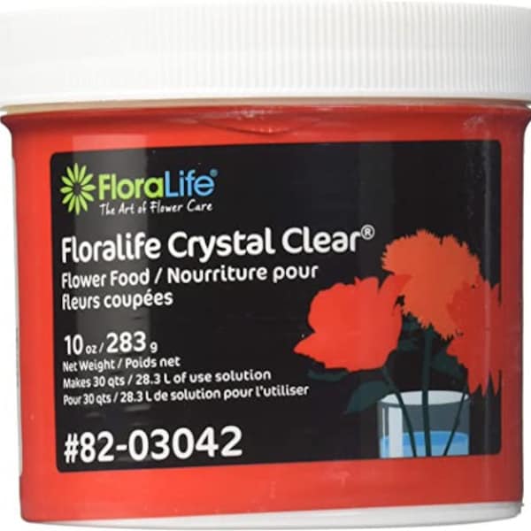 Floralife CRYSTAL CLEAR Alimento para flores 300 en polvo, 10 oz