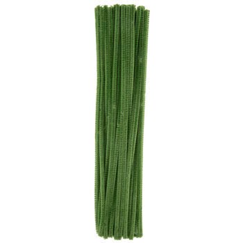 100 Christmas Green Pipe Cleaners 