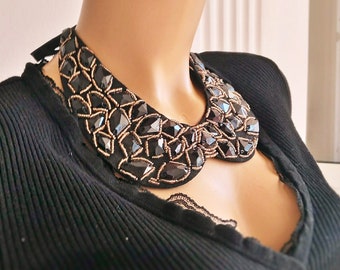 BUY 1 GET 1 FREE ! Shiny Detachable Beads Collar, Handmade Fake Collars, Best Gift For Her, Beads Collar