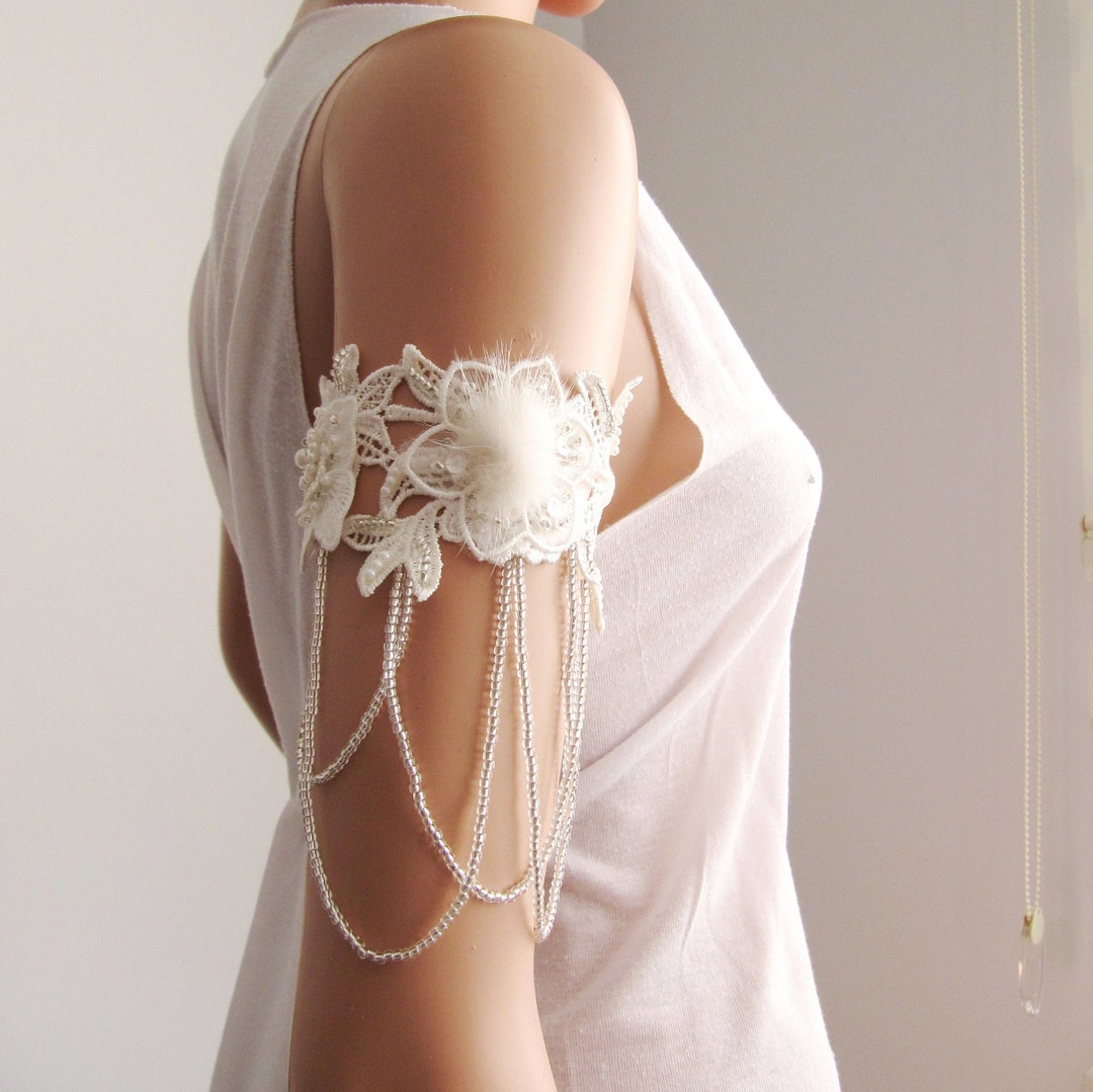 Bridal Gown Arm Garters Handmade Arm Jewelry Wedding Dress Etsy