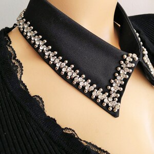 ACHETEZ-EN 1 OBTENEZ-EN 1 GRATUITEMENT ! Colliers noirs détachables faits main de pierres de cristal, meilleurs cadeaux de maman, collier de fausses perles