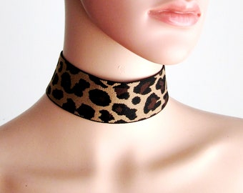 BUY 1 GET 1 FREE ! Leopard Printed Elastic Band, Handmade Chokers, Animal Printed Band Jewelry