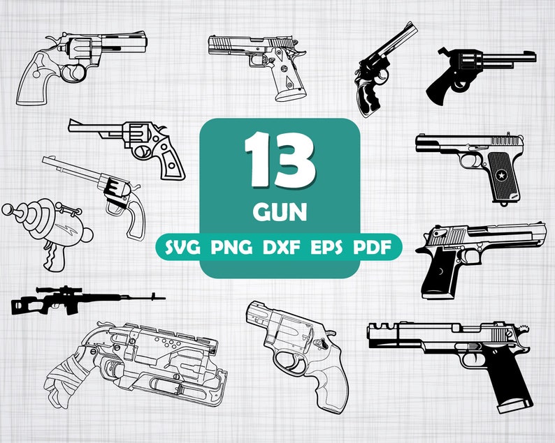 Download Free Gun Svg Guns Svg Pistol Svg Gun Clipart Gun Silhouette Etsy SVG Cut Files