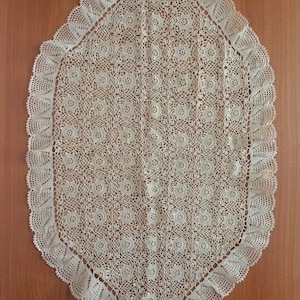 Crochet doily,Crochet home decor,Hand made crochet tablecloth,Doily crochet tablecloth,Gift for her,Cotton tablecloth