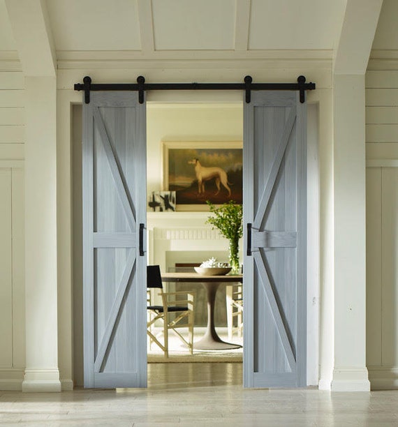 Double Barn Doors Board Batten Style Comes With Etsy