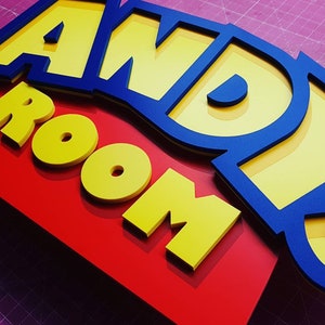 Toy Story style personalised name sign .. any name made to order