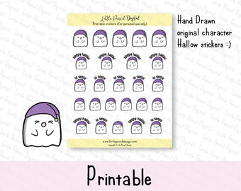 Sleepy Hallow Planner Stickers | Printable Character Stickers | Tired Stickers | Printable Functional Stickers | Sleep Planner Stickers