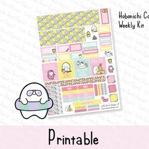 Summer Beach Hobonichi Cousin Weekly Planner Kit | Flump™ Printable Kit | Printable Planner Stickers | Hobonichi Cousin Stickers | Beach Kit