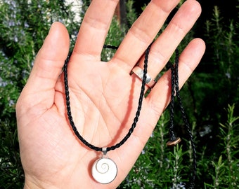 Collana in Occhio di Shiva/Santa Lucia a goccia e Cordino regolabile
