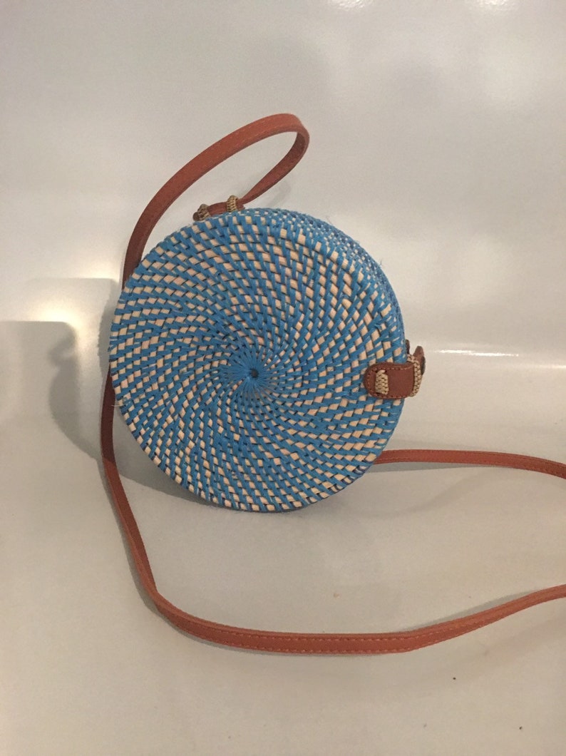 Rattan crossbody bag