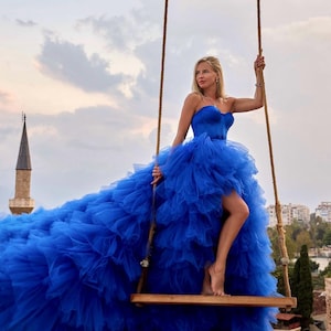 blue fun dress Puffy Tulle Ruffled Dressespuffy Dress Elegant Dress for Photo Shoots and Special Occasions off the Shoulder Dresses Fluffy Dress Size:Medium Large Off the Shoulder Polka LowStock:42916223156275 Casual dresses This sweet