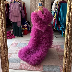 Andrea tulle coat color MY116 // Best price, Custom color, Multiple sizes coat, Long sleeves, Perfect artist costume for great performance