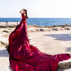 Wine color maxi dress outlet